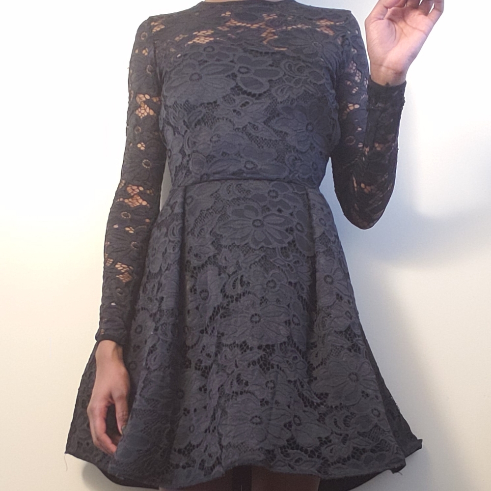 Black lace dress